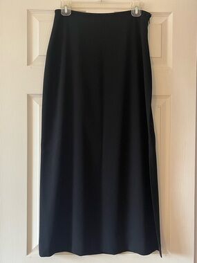 Black Maxi Skirt with Side Slit